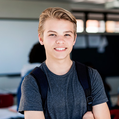 Teen smiling at Smile Arc Orthodontics in San Diego, CA